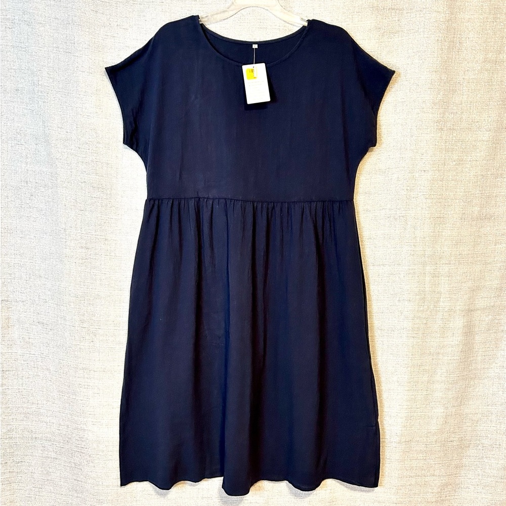 NWT Blue Shift Dress w/ Pockets-  XL